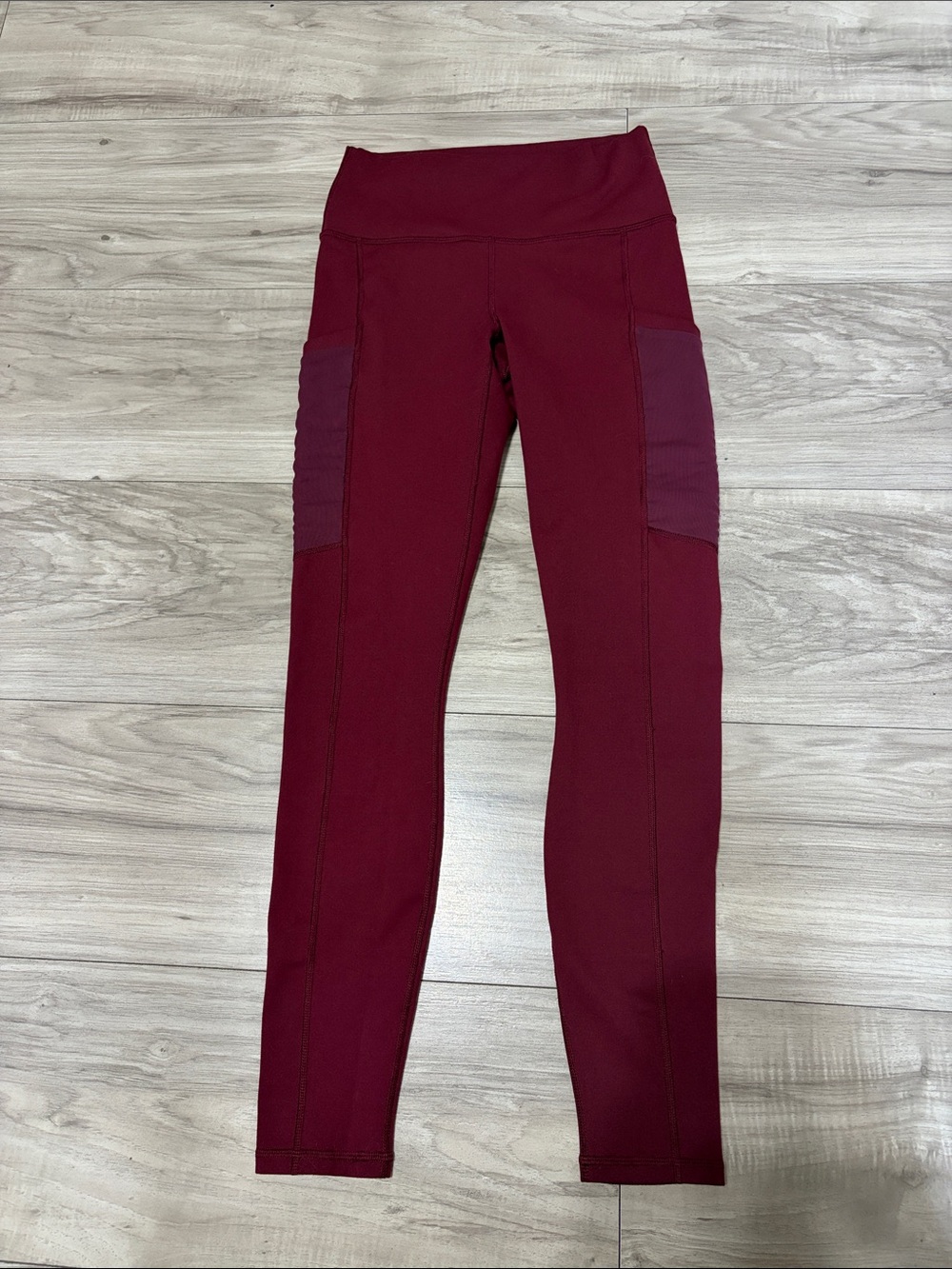 Fabletics Deep Burgundy Side-Panel Leggings